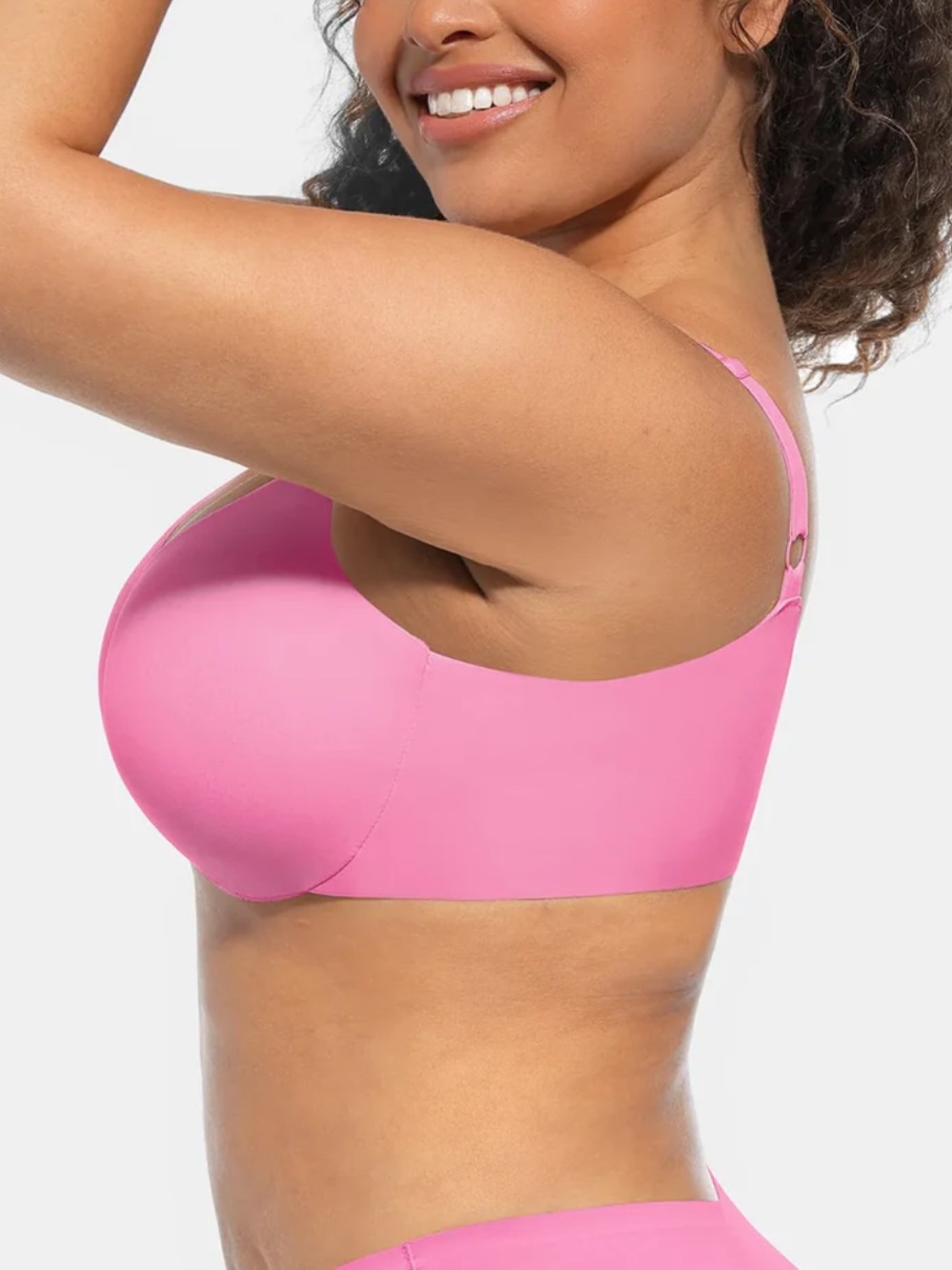 Feelingirl Seamless Underwire Bra in Pink